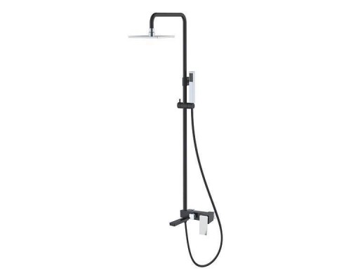 Boheme Q Душевая стойка с верхним душем 15х36х92h см, цвет: black 148-BCR.2