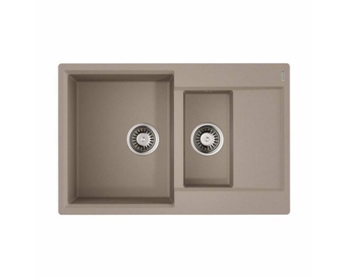 Мойка, OMOIKIRI, Daisen, шгв 780-510-215, отверстия для смесителя-6 промаркированных, чаши-2, цвет-бежевый