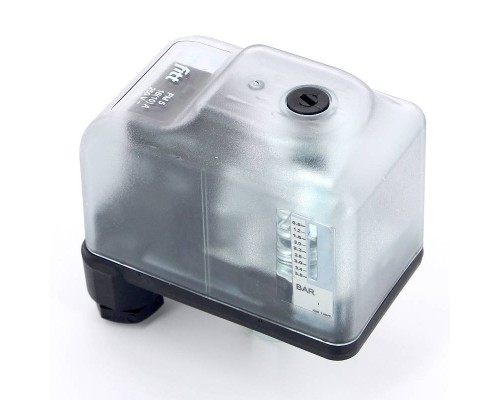 Реле давления UNI-FITT PM 5 с накидной гайкой 1/4", 1-5 бар, в прозрачном корпусе с градуированной шкалой