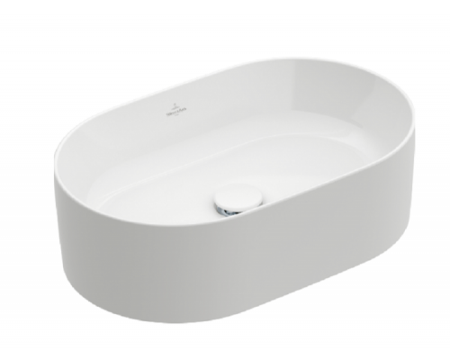 Раковина, Villeroy&Boch, Collaro, шгв 560-360-145, отверстия для смесителя-отсутствуют, цвет-альпийский белый