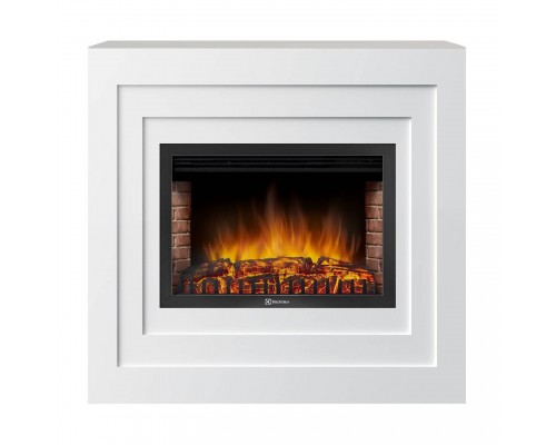 Каминокомплект:Очаг Electrolux EFP/P-2520LS с порталом Cubo 25 белый