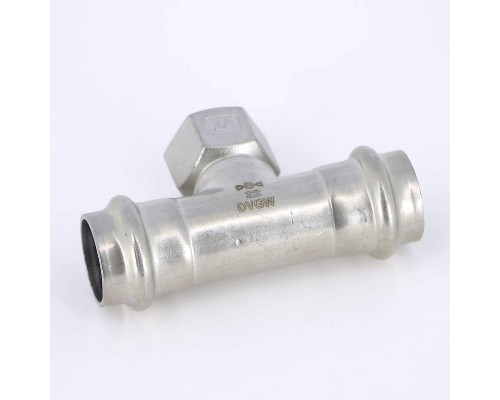Тройник В-пресс IBP 22 x 1/2" x 22 нерж.сталь Тройник В-пресс IBP 22 x 1/2" x 22 нерж.сталь