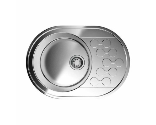 Мойка, OMOIKIRI, Kasumigaura, шгв 650-460-180, отверстия для смесителя-отсутствуют, цвет-нержавеющая сталь
