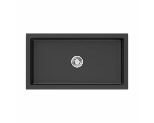 Мойка, OMOIKIRI, Mikura, шгв 840-460-254, отверстия для смесителя-отсутствуют, цвет-черный