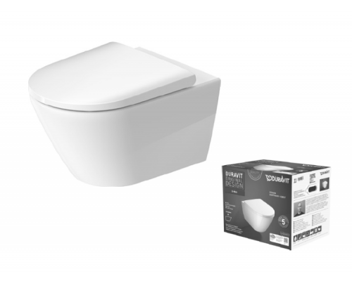 Унитаз, Duravit, D-Neo, подвесной, шгв 370-540-360, цвет-белый