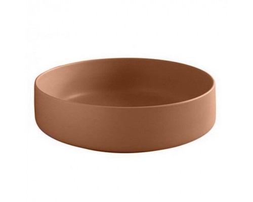 Раковина, Artceram, Cognac, шгв 480-480-125, отверстия для смесителя-отсутствуют, цвет-Orange cameo