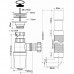 Сифон McAlpine бутылочный 1 1/2" х 32 мм с выпуском 70 мм пробка отвод L=300-500 мм под 90 выход 40/50 мм