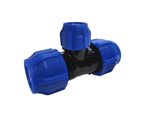 Тройник ПЭ перех компресс Дн25х20 Ру16 VALFEX 1210012252025