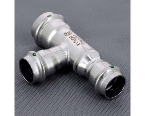 Тройник пресс нержавеющая сталь Sanpress Inox VIEGA 28х22х28