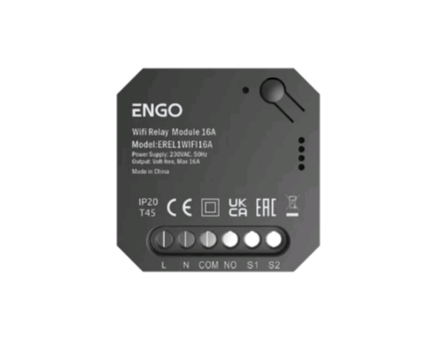Реле ENGO WIFI, 1x16A, выход NO-COM
