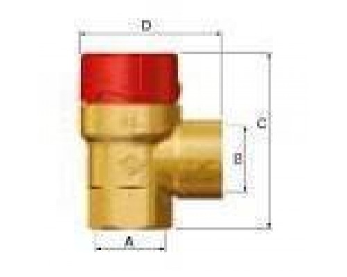 Предохранительный клапан Flopress  1/2 x 1/2-3bar (ст.арт. FL 27005)