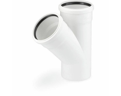 Тройник, 45°, 160, 160, PP (полипропилен) Тройник, 45°, 160, 160, PP (полипропилен)