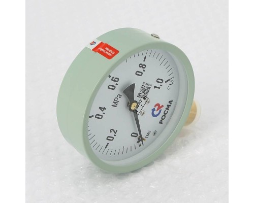 Манометр Росма ТМ-510 P.00 100/10 (1/2", 0-10 бар, 1,5) M2 радиальный