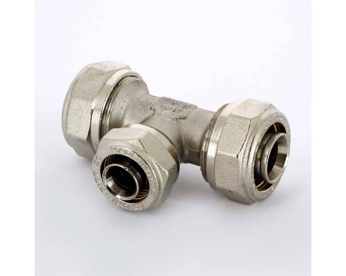 Тройник обжим никелированный UNI-FITT 26х20х26
