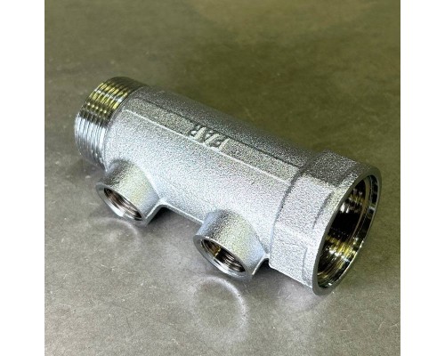 Коллектор 1 1/4" (ВР-НР) с 2 отв. 1/2" ВР (межосев. 50 мм)