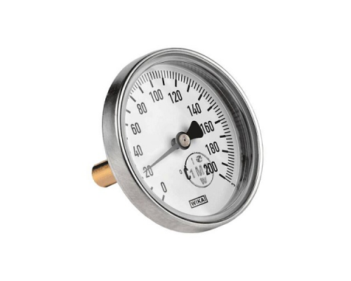 Термометр биметалл A50.10 200С Дк80 L=100 G1/2" осев Wika 3905071