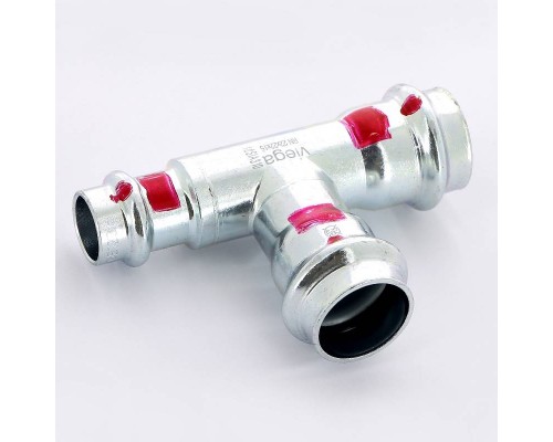 Тройник пресс оцинкованная сталь Prestabo VIEGA 22x22x15 SC-Contur