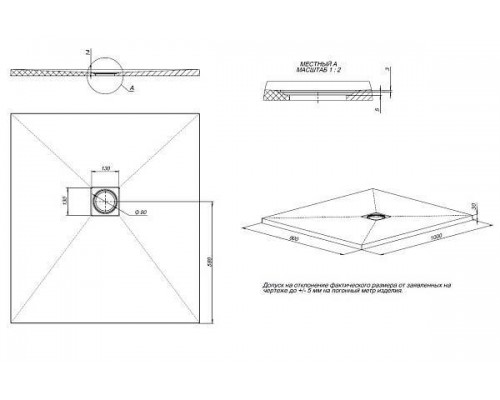 Allen Brau Priority Душевой поддон 100x90x3h см, цвет: зеленый 8.31004-CGM