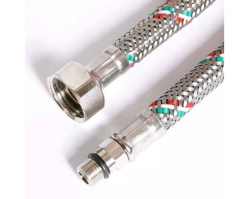 Гибкая подводка для смесителя UNI-FITT М10х1 - 1/2" 30 см оплетка из нержавеющей стали Гибкая подводка для смесителя UNI-FITT М10х1 - 1/2" 30 см оплетка из нержавеющей стали