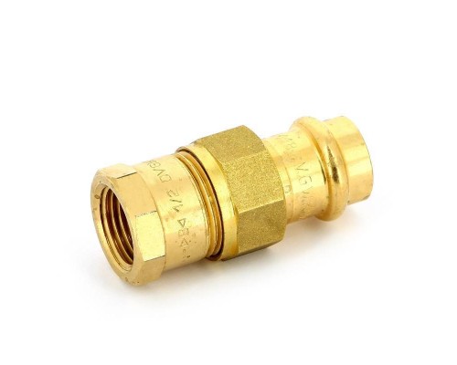 Муфта пресс-В IBP 18 х 1/2" с разъемным соединением бронза Муфта пресс-В IBP 18 х 1/2" с разъемным соединением бронза