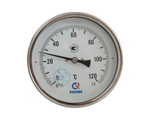 Термометр биметалл БТ-51.211 120С Дк100 L=200 G1/2" осев Росма 00000002541