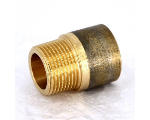 Переходник круглый НВ Viega 3/4" х 1/2" бронза