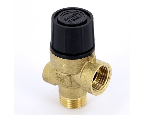 Клапан предохранительный НВ с отверстием для манометра 1/4" EMMETI 1/2" 6 бар