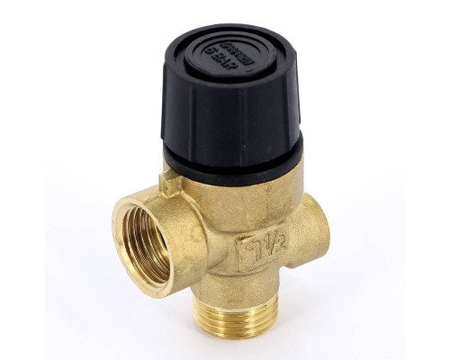 Клапан предохранительный НВ с отверстием для манометра 1/4" EMMETI 1/2" 6 бар