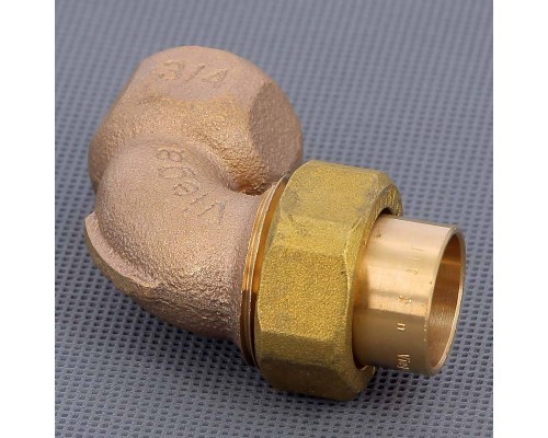 Угол с разъемным соединением пайка-В с коническим уплотнением VIEGA 22х3/4"