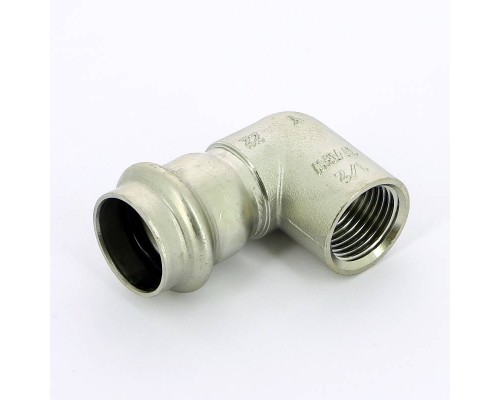 Угол пресс-В компактный нержавеющая сталь Sanpress Inox VIEGA 22х1/2"