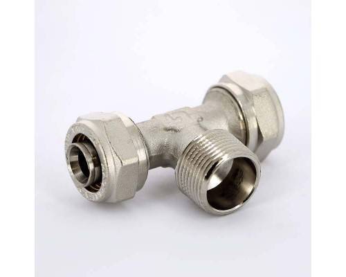 Тройник обжим-Н никелированный UNI-FITT 20х1/2"х20 Тройник обжим-Н никелированный UNI-FITT 20х1/2"х20