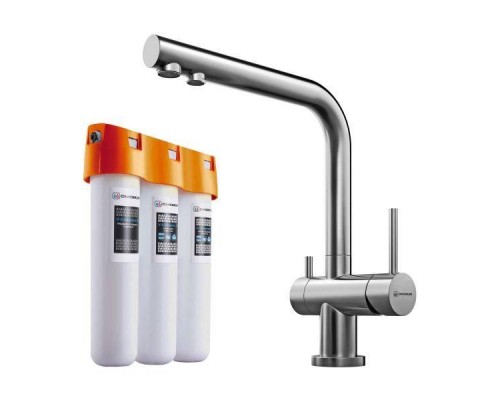 Omoikiri Nagano-BN   Pure Drop Lite Смеситель для кухни   фильтр, цвет: нержавеющая сталь 4011.8028