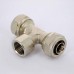Тройник обжим-В никелированный UNI-FITT 20х3/4"х20