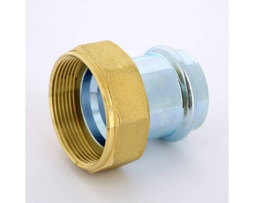 Муфта пресс-В с накидной гайкой и плоской прокладкой оцинкованная сталь Prestabo VIEGA 42х2"