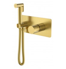 Boheme Stick Diamond Гигиенический душ со смесителем и встраив. частью, цвет: matt gold 127-MG