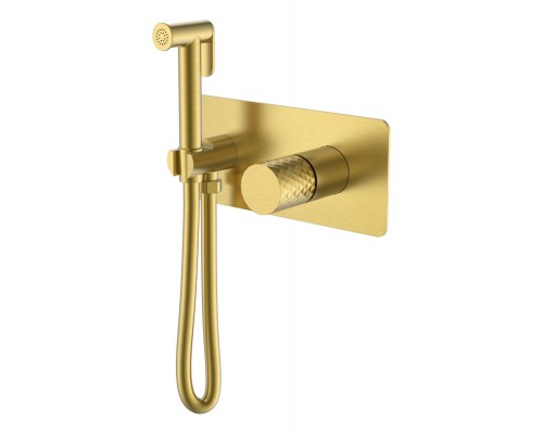 Boheme Stick Diamond Гигиенический душ со смесителем и встраив. частью, цвет: matt gold 127-MG