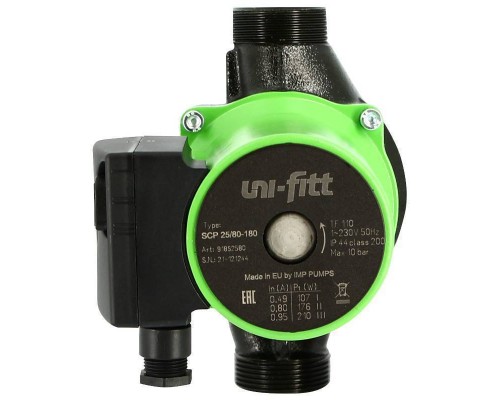 Насос циркуляционный Uni-Fitt SCP 25/40 180 с гайками Насос циркуляционный Uni-Fitt SCP 25/40 180 с гайками