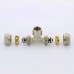 Тройник обжим-В никелированный UNI-FITT 20х3/4"х20
