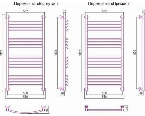 Сунержа Богема Полотенцесушитель водяной 50x100h, цвет: без покрытия 00-0221-1050 Сунержа Богема Полотенцесушитель водяной 50x100h, цвет: без покрытия 00-0221-1050