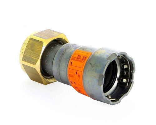 Муфта пресс-В с накидной гайкой Megapress оцинкованная сталь VIEGA 1/2"x3/4"