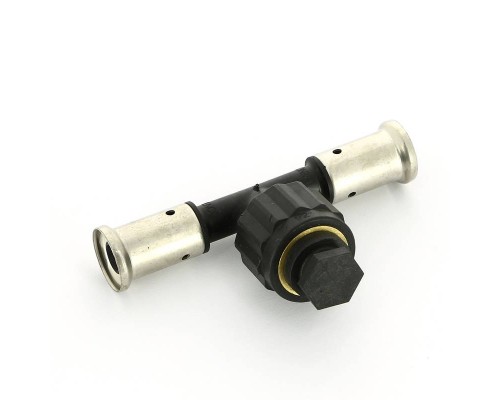 Тройник пресс-В PVDF HENCO 16x1/2"x16