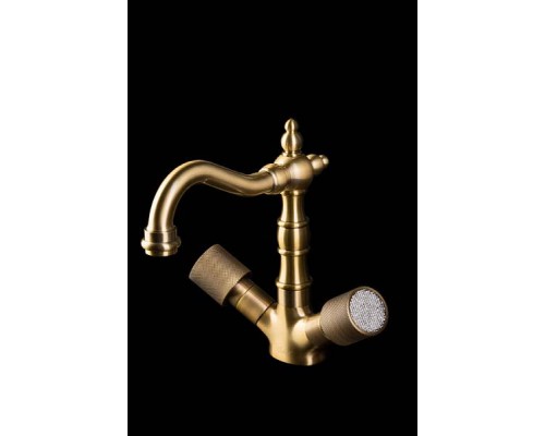 Boheme Royal Cristal Смеситель для раковины высокий, цвет: бронза матовая 312-Royal/CRST