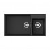 Omoikiri Tedori 85-2-U-BL Кухонная мойка Tetogranit 85x46,5 см, цвет: черный 4993940