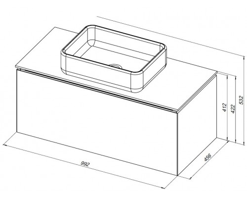 Allen Brau Infinity Тумба под раковину 99,2x45,6x41,2h см, цвет: белый 1.21004.WM Allen Brau Infinity Тумба под раковину 99,2x45,6x41,2h см, цвет: белый 1.21004.WM
