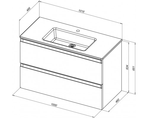 Allen Brau Eclipse Тумба под раковину 100x46x63,4h см, цвет: платина 1.E1003.PGM Allen Brau Eclipse Тумба под раковину 100x46x63,4h см, цвет: платина 1.E1003.PGM