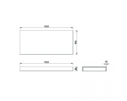 Armadi Art Flat Столешница 100,2х45,5х8h см, цвет: белый 869-100 Armadi Art Flat Столешница 100,2х45,5х8h см, цвет: белый 869-100