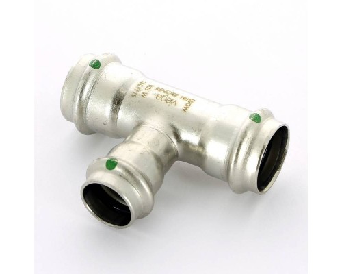 Тройник пресс нержавеющая сталь Sanpress Inox VIEGA 28х22х28