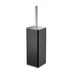Boheme Ершик для унитаза напольный с керамической колбой, цвет: black/chrome 10949-B-CR