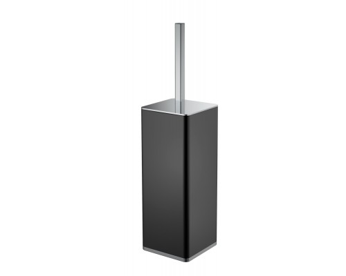 Boheme Ершик для унитаза напольный с керамической колбой, цвет: black/chrome 10949-B-CR