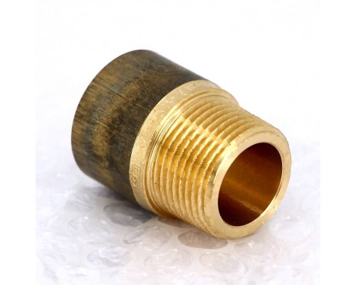 Переходник круглый НВ Viega 3/4" х 1/2" бронза